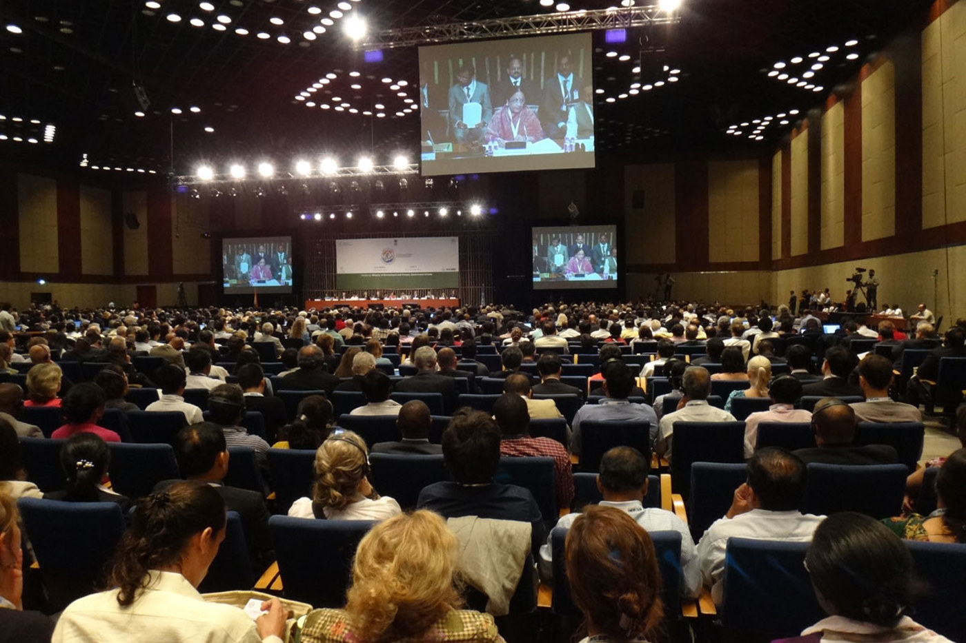 Shrimati Jayanthi Natarajan, die indische Ministerin für Umwelt und Wald, eröffnete die 11. Uno-Biodiversitätskonferenz in Hyderabad. © SVS